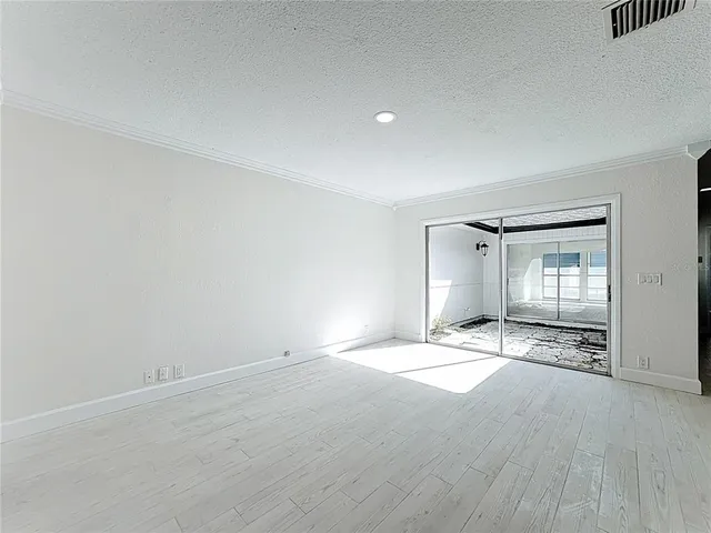 an empty room with an entryway