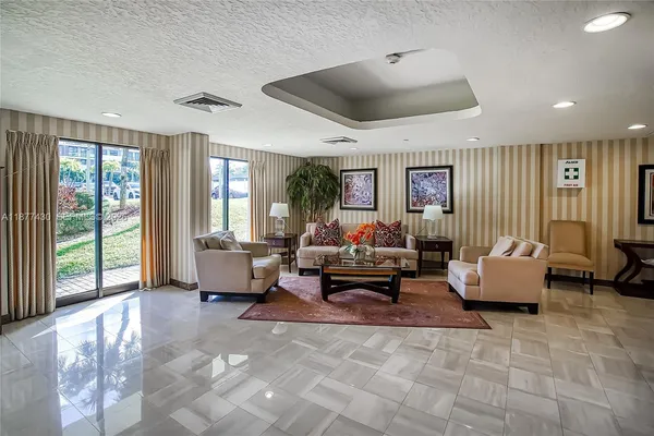 a front view of a building