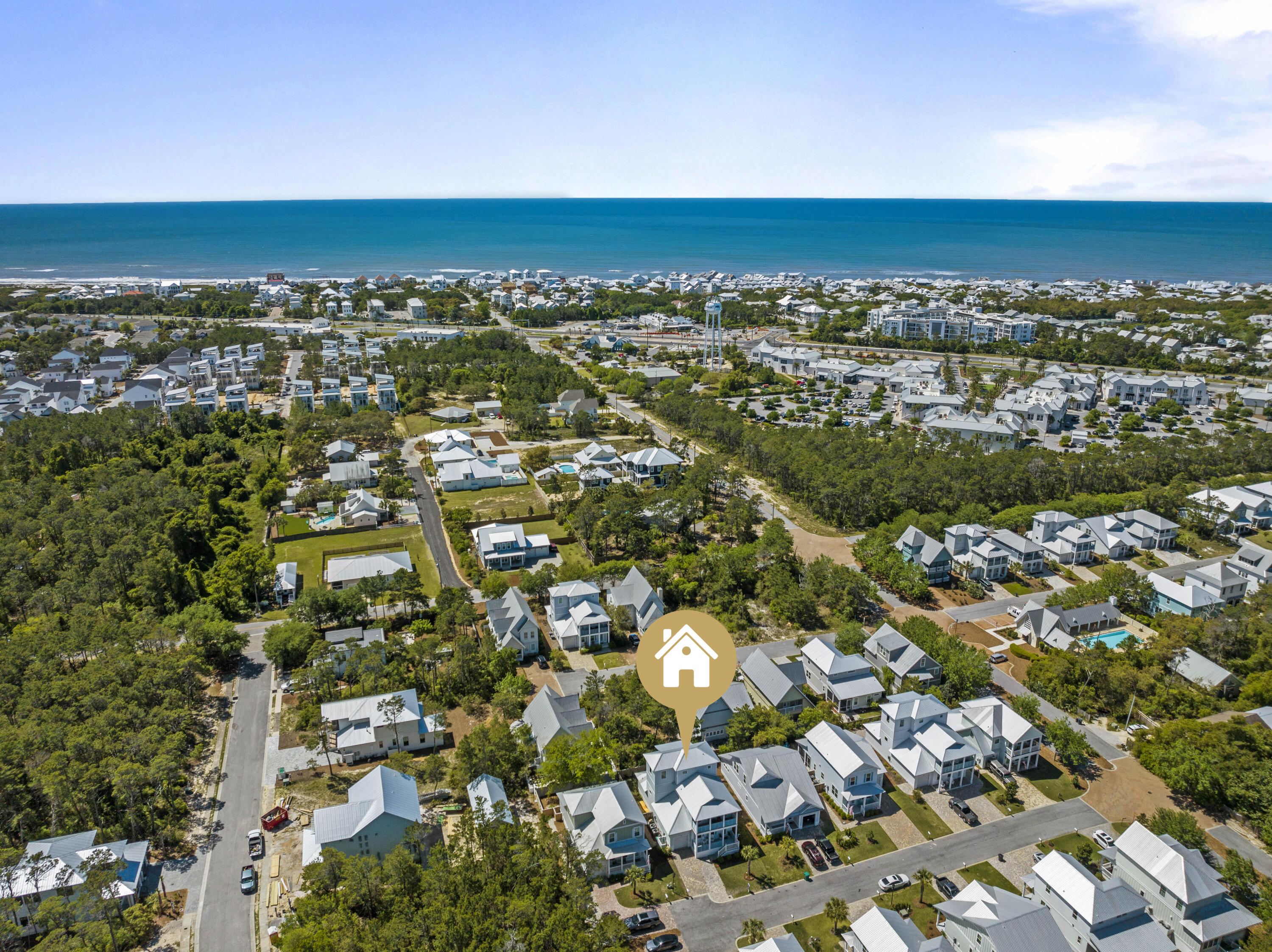 48 Lake Mist Ln Inlet Beach Inlet Beach, FL 32461 - Photo 65 of 78 an aerial view of residential building and ocean