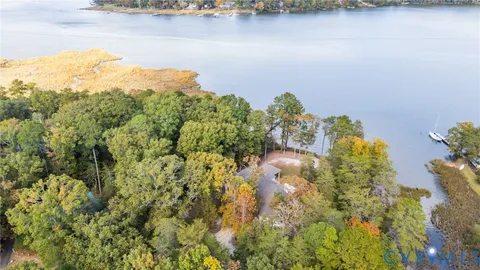 a view of a lake with a mountain