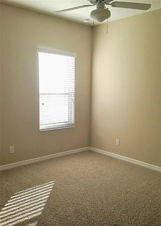 an empty room with a window