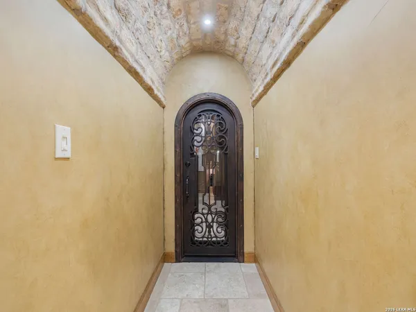 a bath tub sitting in a bathroom next to a window
