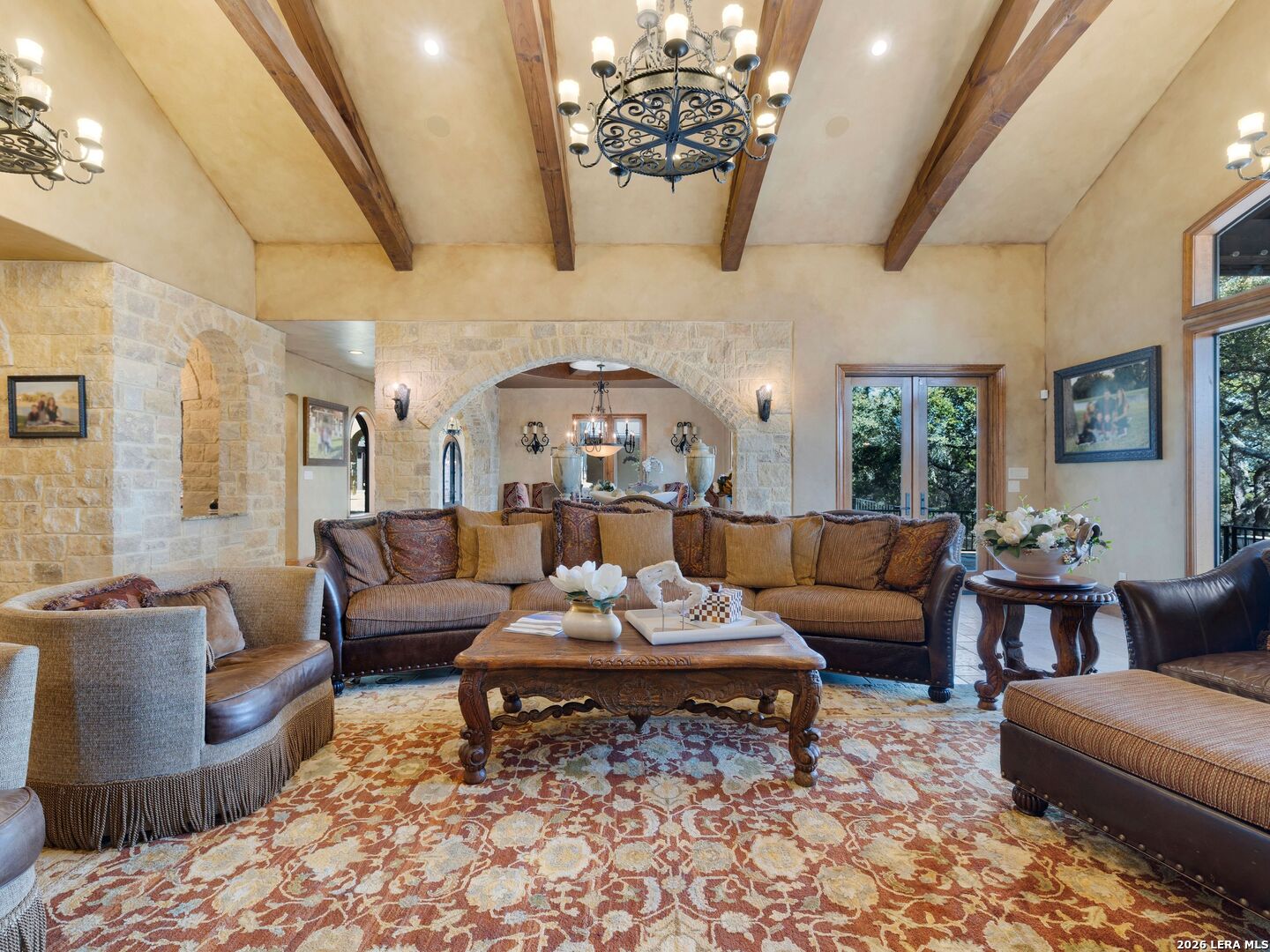 14454 Santa Rita Helotes, TX 78023 - Photo 9 of 70 a living room with furniture ceiling fan and a rug