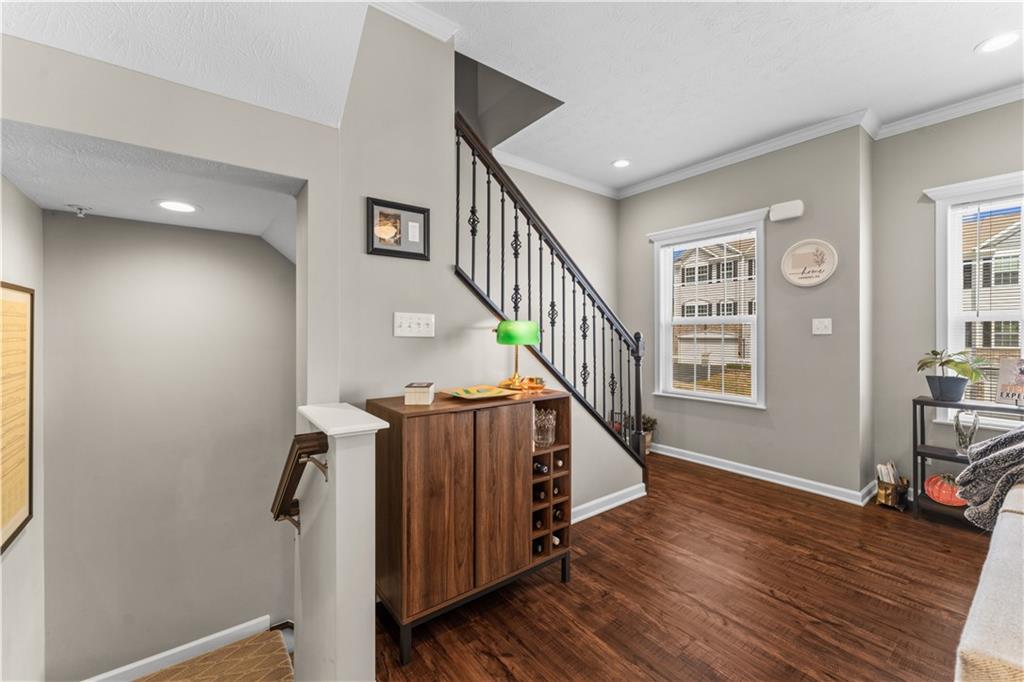 159 Rylie Drive Harmony, PA 16037 - Photo 21 of 36 a view of entryway with wooden floor and stairs
