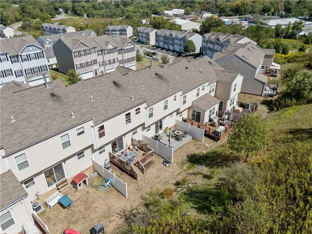 an aerial view of multiple house