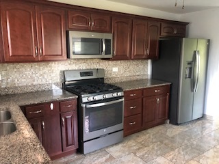 3347 Thornberry Lane Glenview, IL 60025 - Photo 4 of 12 a kitchen with stainless steel appliances granite countertop wooden cabinets sink and a granite counter top
