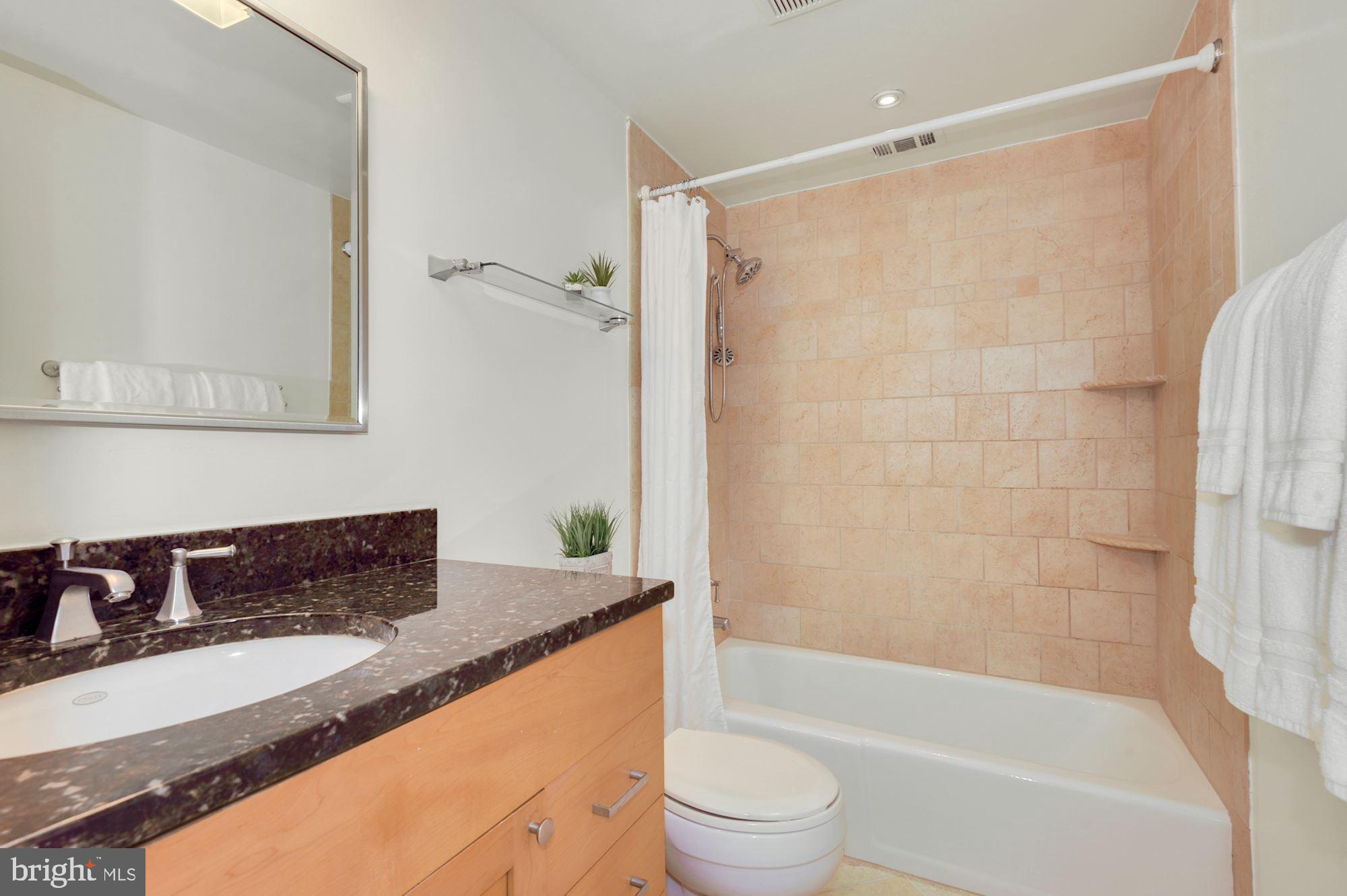 11627 Vantage Hill Road, Unit 1A Reston, VA 20190 - Photo 14 of 27 Updated bathroom, new cabinet, granite counter