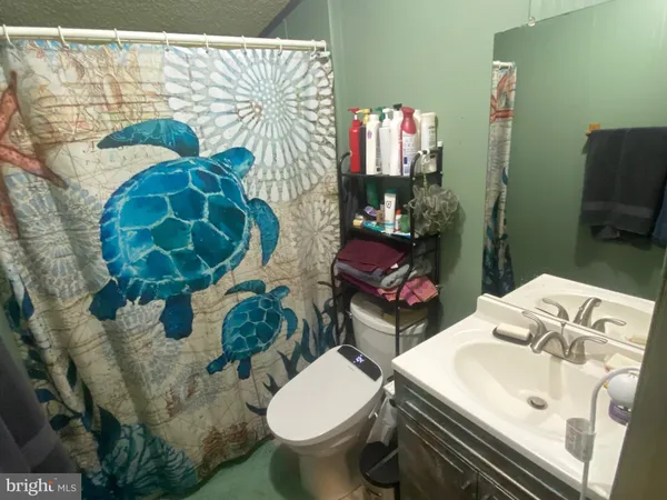 a bathroom with a sink toilet and a mirror