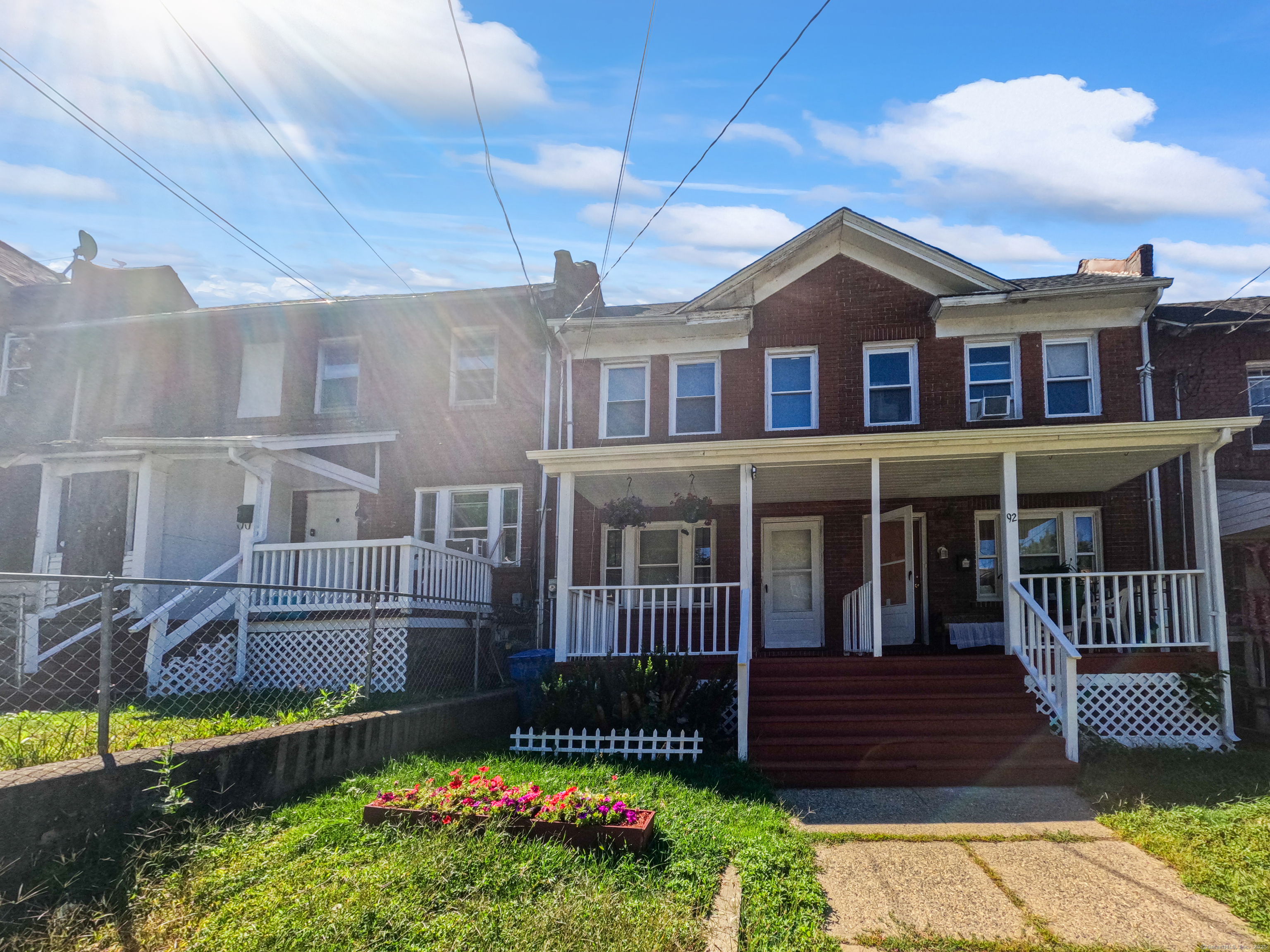 a front view of a house