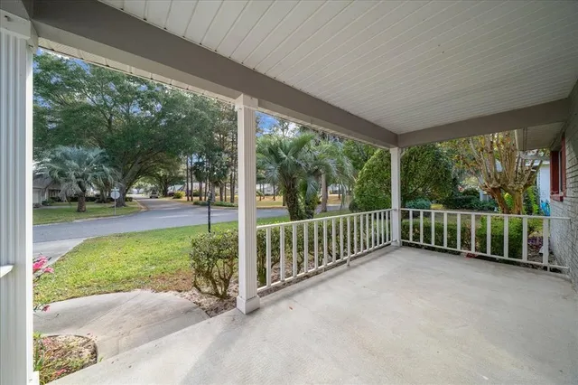 a view of a yard with porch and outdoor space