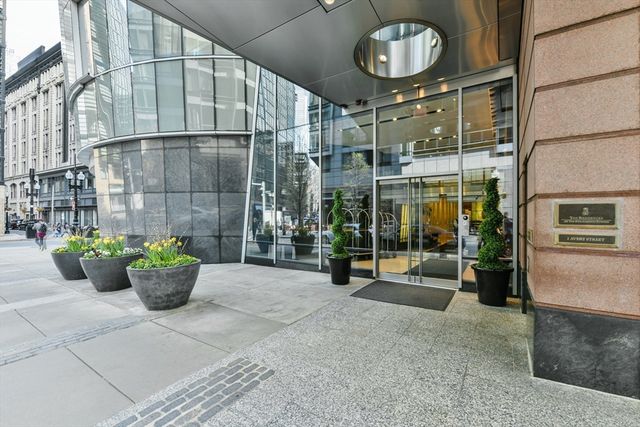 a front view of a building