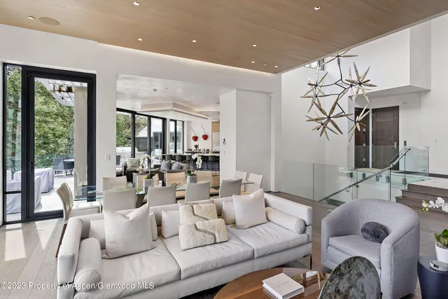 a room with a sink and a mirror