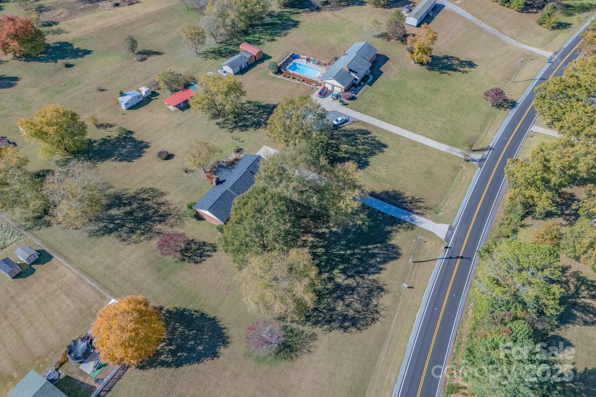 3105 West Zion Church Road Shelby, NC 28150 - Photo 40 of 44 an aerial view of a house yard and ocean view