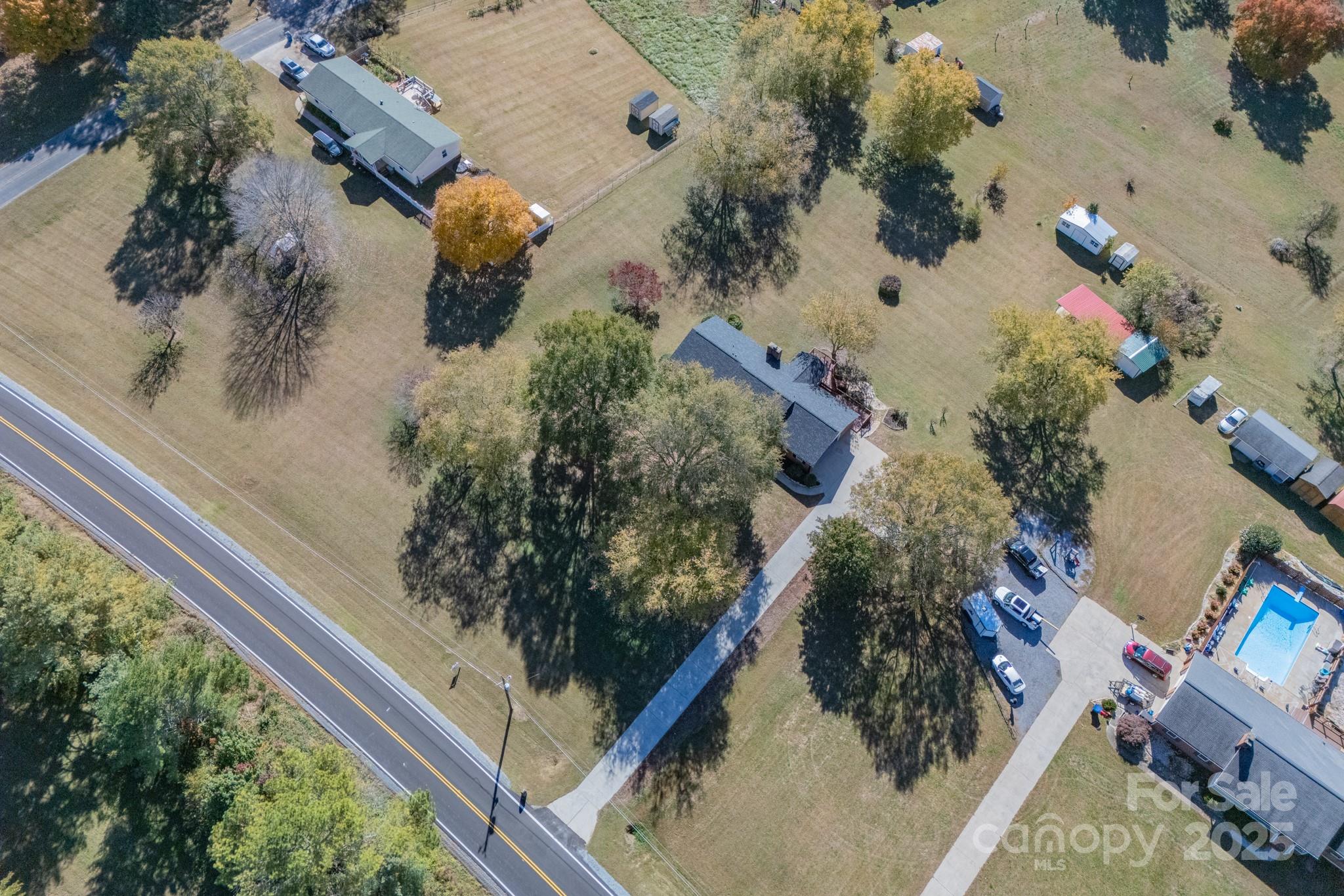 3105 West Zion Church Road Shelby, NC 28150 - Photo 41 of 44 an aerial view of a house swimming pool and outdoor space