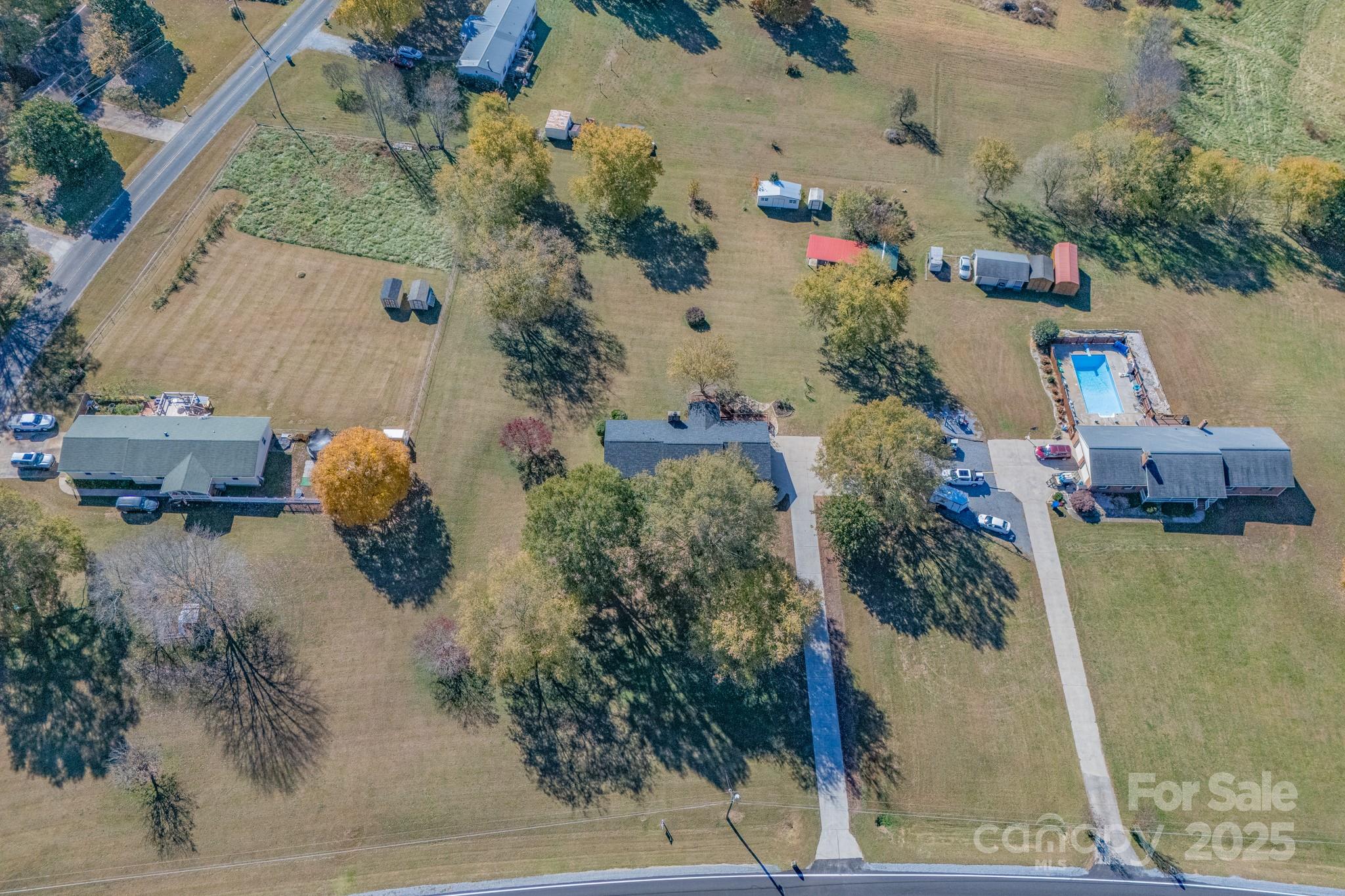 3105 West Zion Church Road Shelby, NC 28150 - Photo 43 of 44 an aerial view of a house with a yard