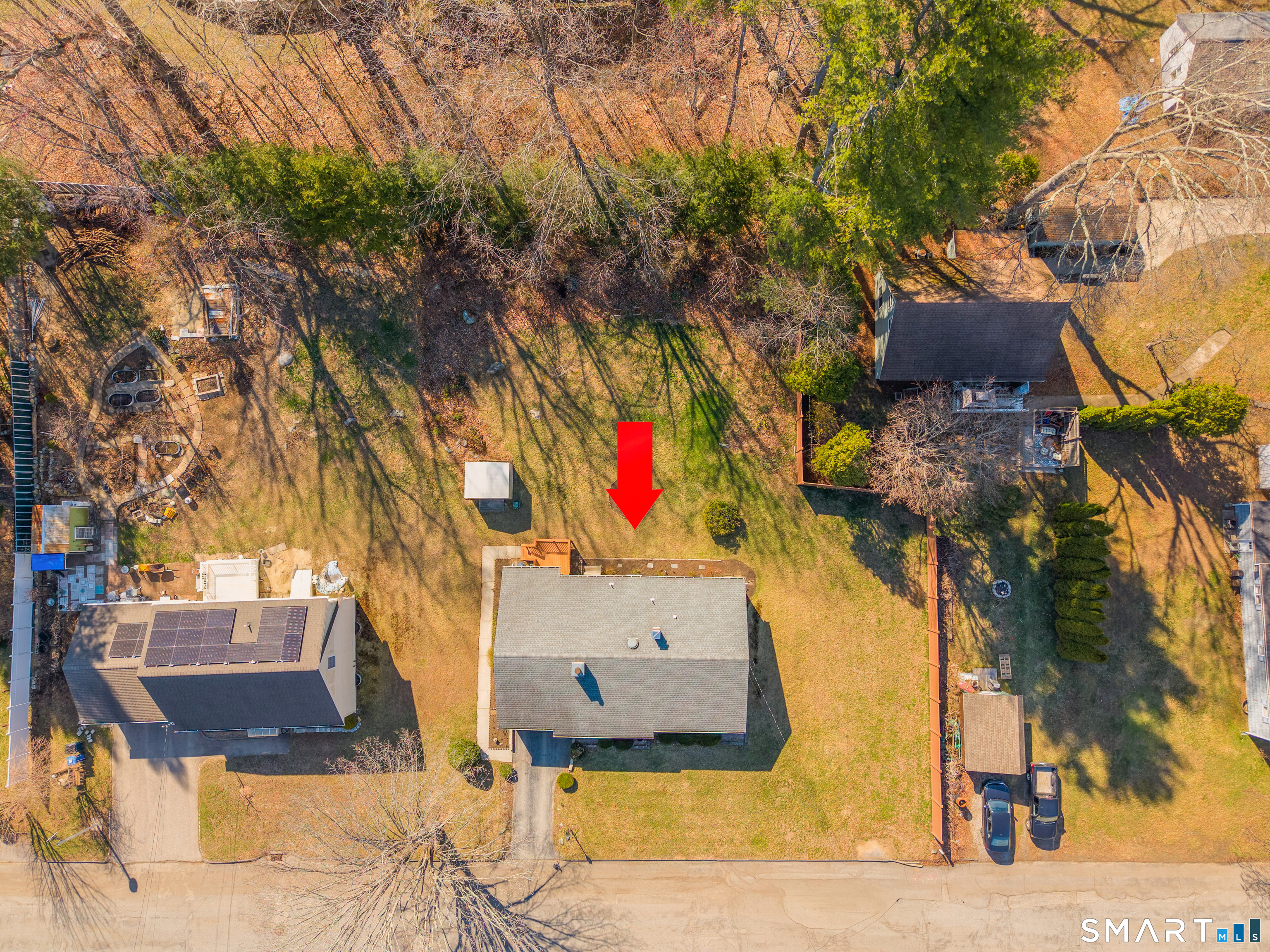 43 Woodward Street Killingly, CT 06239 - Photo 6 of 28 a bird view of house with yard