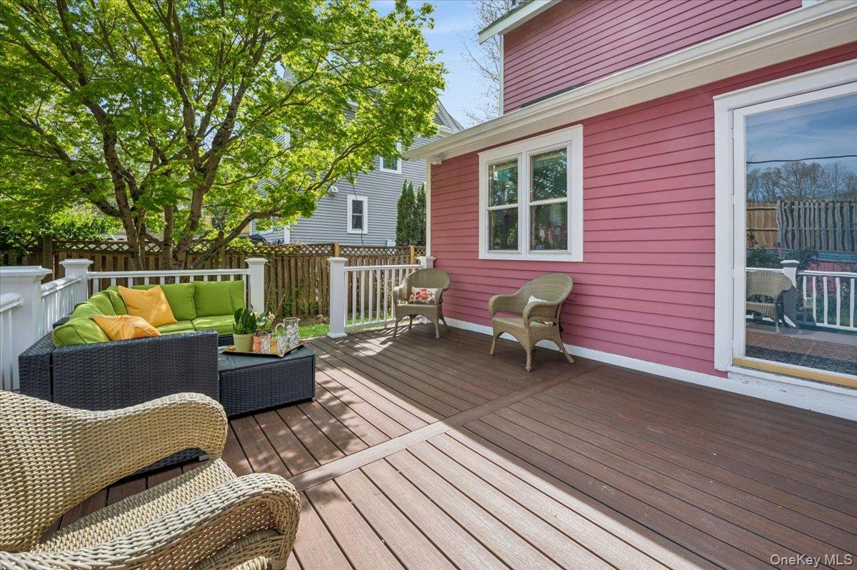 46 Bedford Road Katonah, NY 10536 - Photo 11 of 34 Spacious outdoor deck featuring wood-finish flooring and white railings