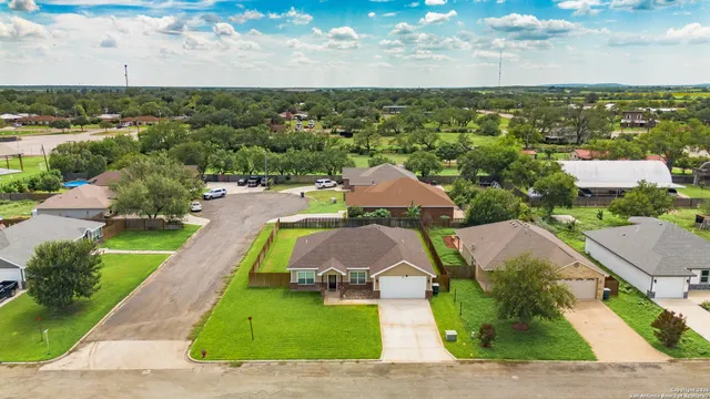 an aerial view of tennis court