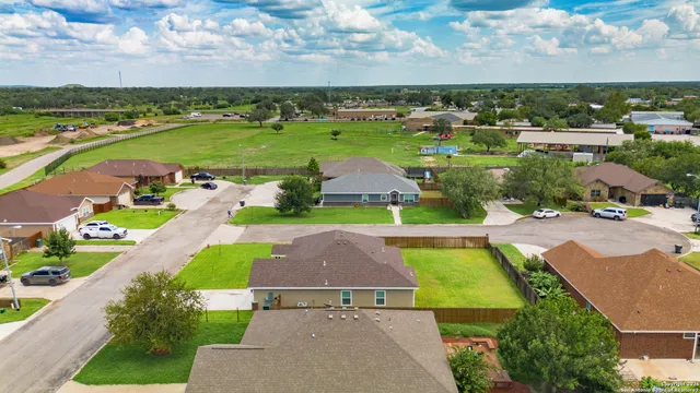 an aerial view of tennis court