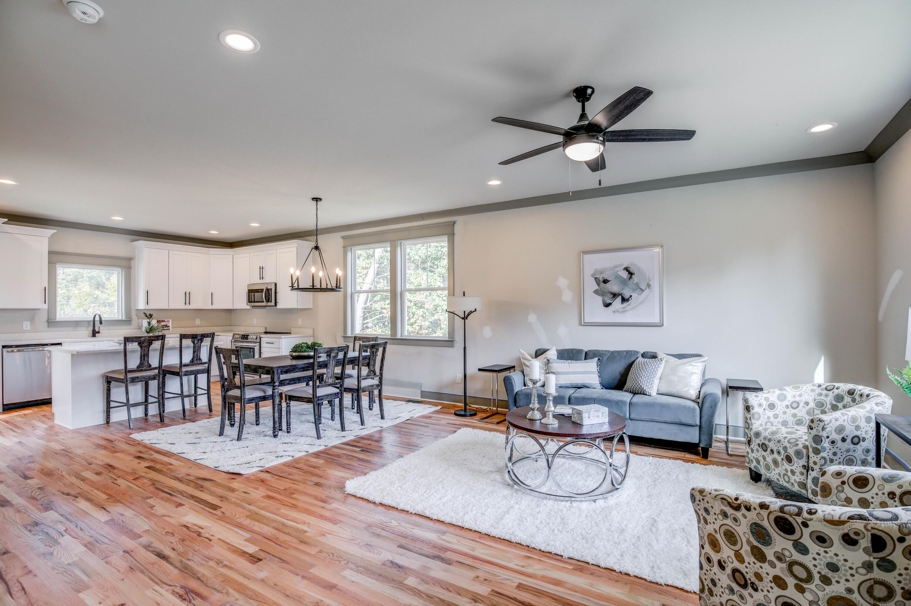 Open Floorplan w/ Rich Hardwood Floors