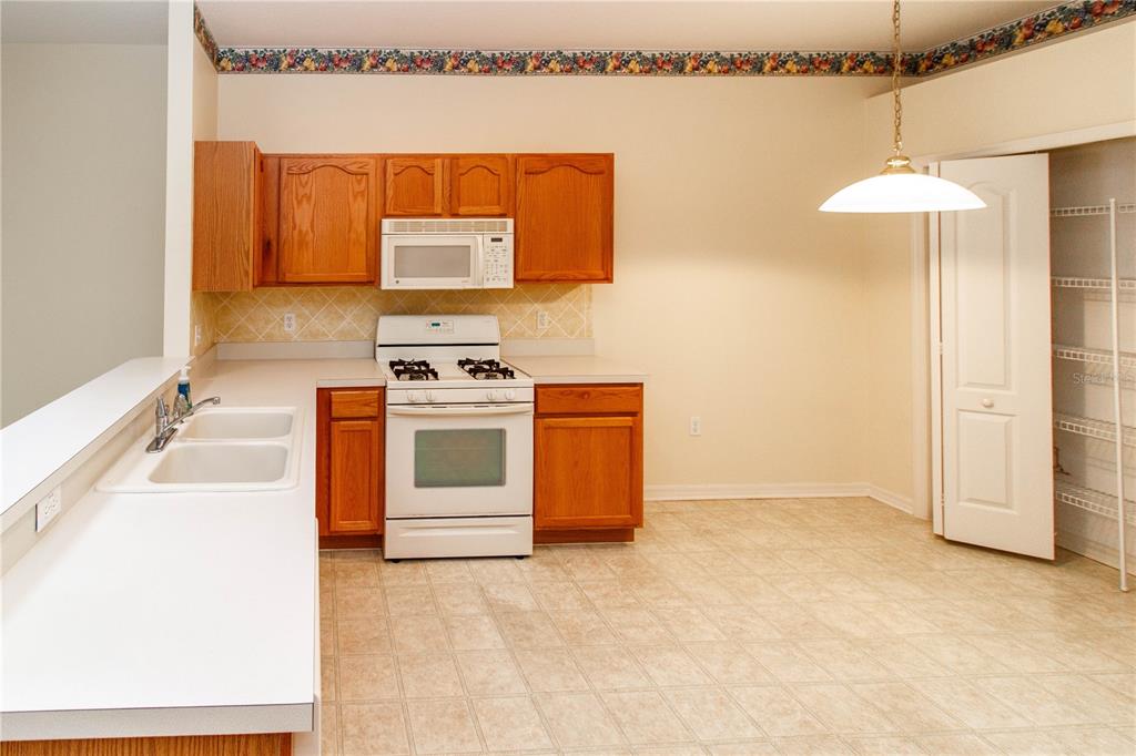 1747 Ravenridge Street Wesley Chapel, FL 33543 - Photo 14 of 35 a kitchen with a stove and a shower