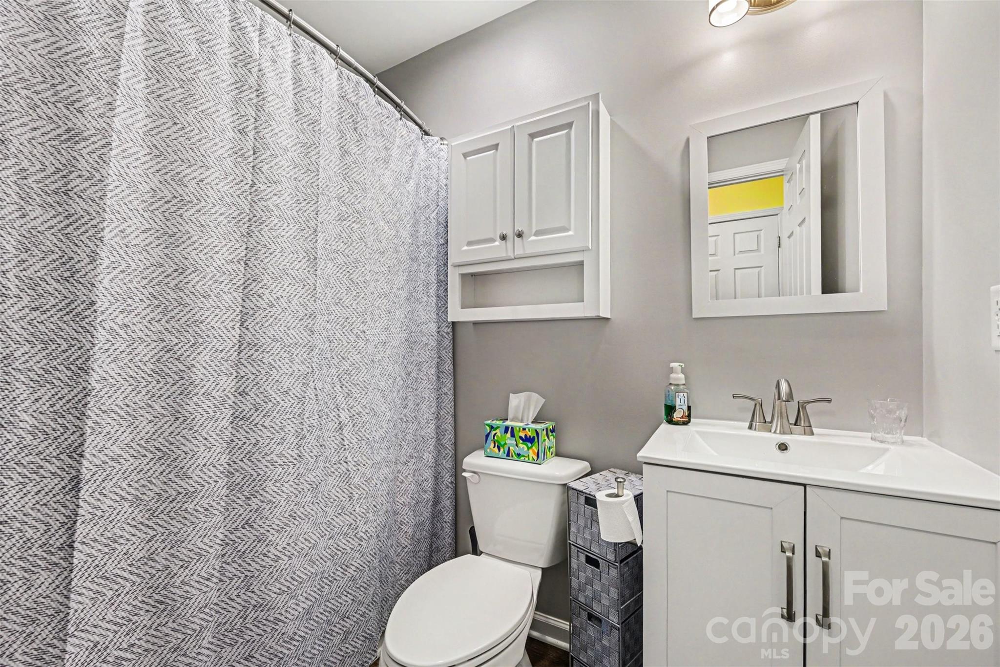 391 Lone Tree Lane Clover, SC 29710 - Photo 17 of 27 a bathroom with a sink a toilet and a mirror