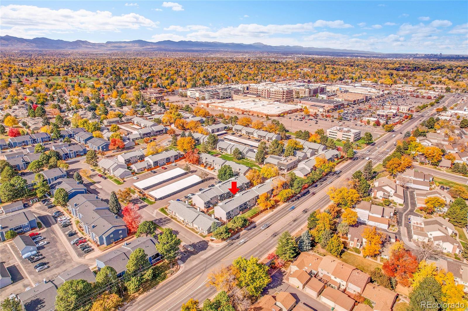 2301 East Fremont Avenue, Unit U05 Centennial, CO 80122 - Photo 30 of 33 an aerial view of residential houses with outdoor space