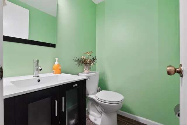 a bathroom with a sink and a toilet