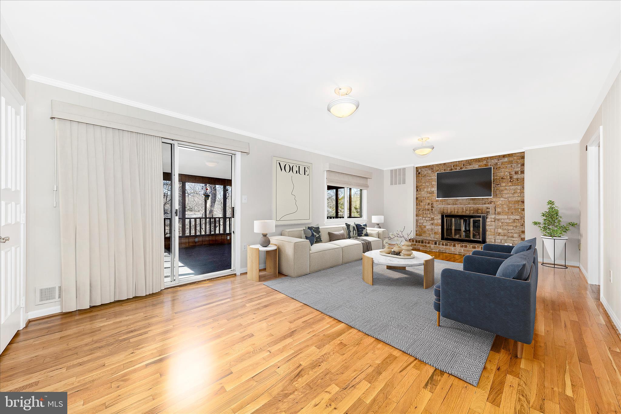 Family Room Virtually Staged