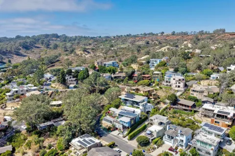 an aerial view of multiple house