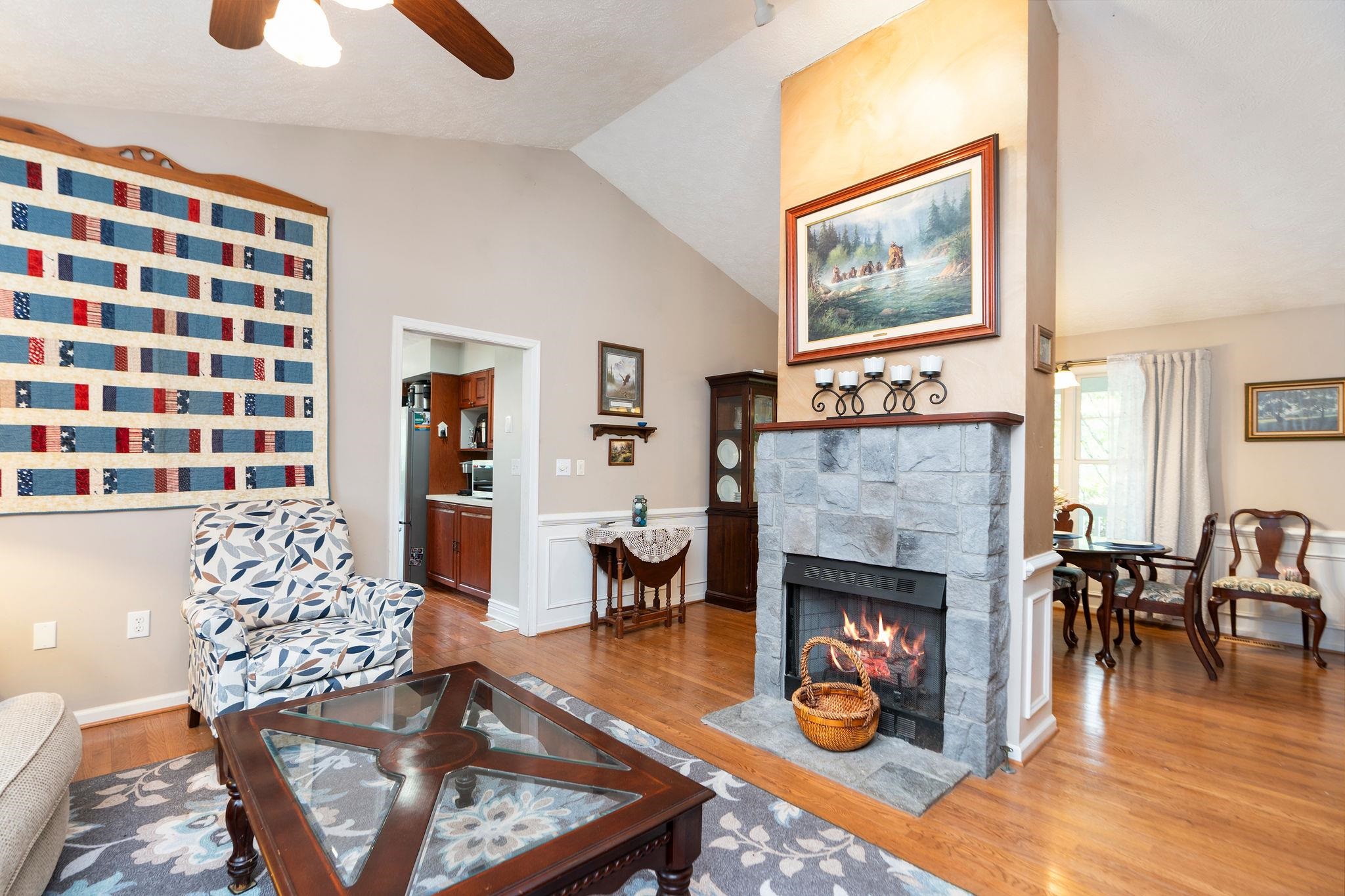 516 Estaline Valley Road Craigsville, VA 24430 - Photo 24 of 75 a living room with furniture and a fireplace