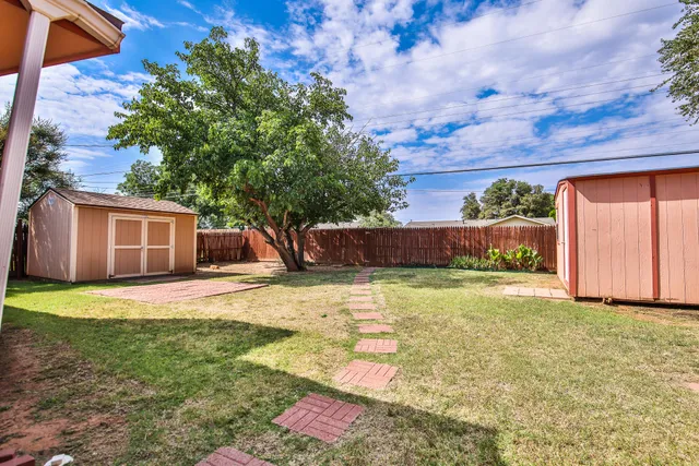 a backyard of a house