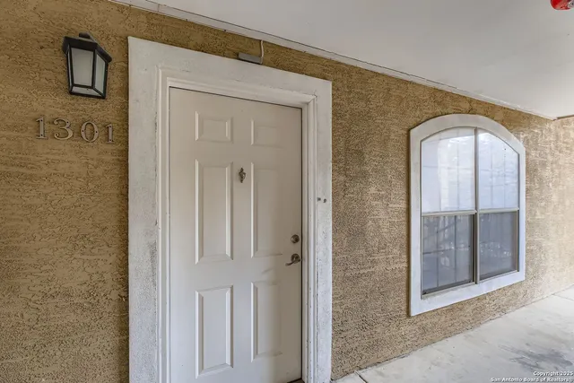 a view of front door