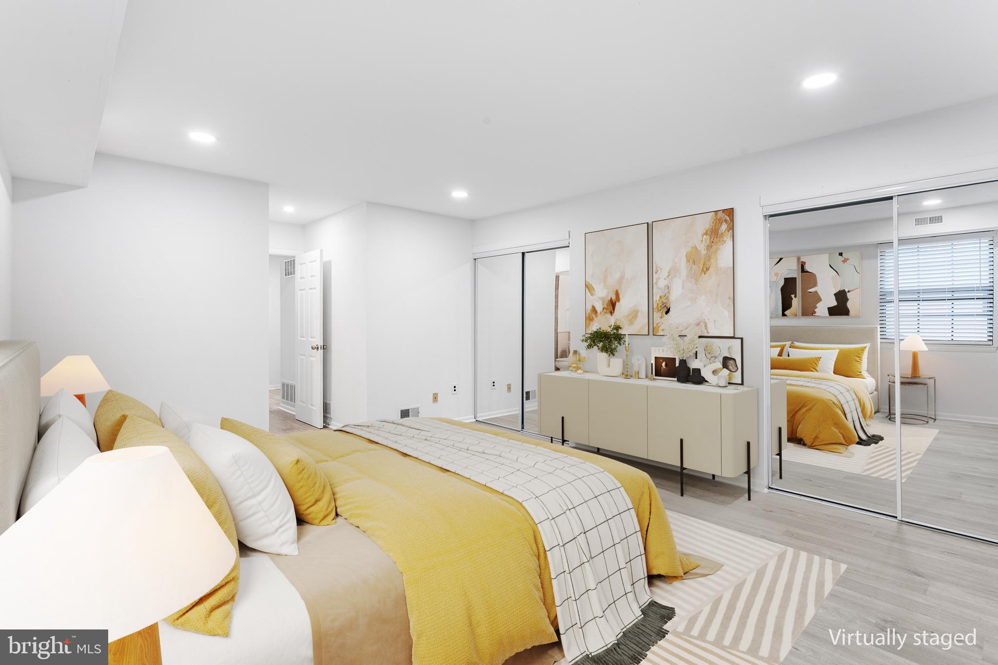 438 B Willow Turn Mount Laurel, NJ 08054 - Photo 23 of 27 a bedroom with a bed and a view of living room