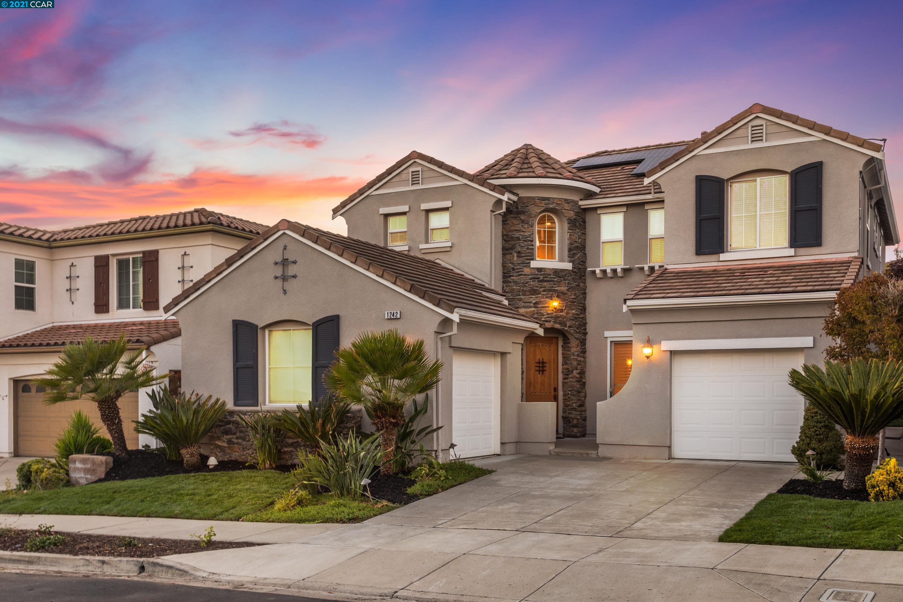 1242 Andreas Way San Ramon, CA 94582 - Photo 1 of 1 a front view of a house with garden