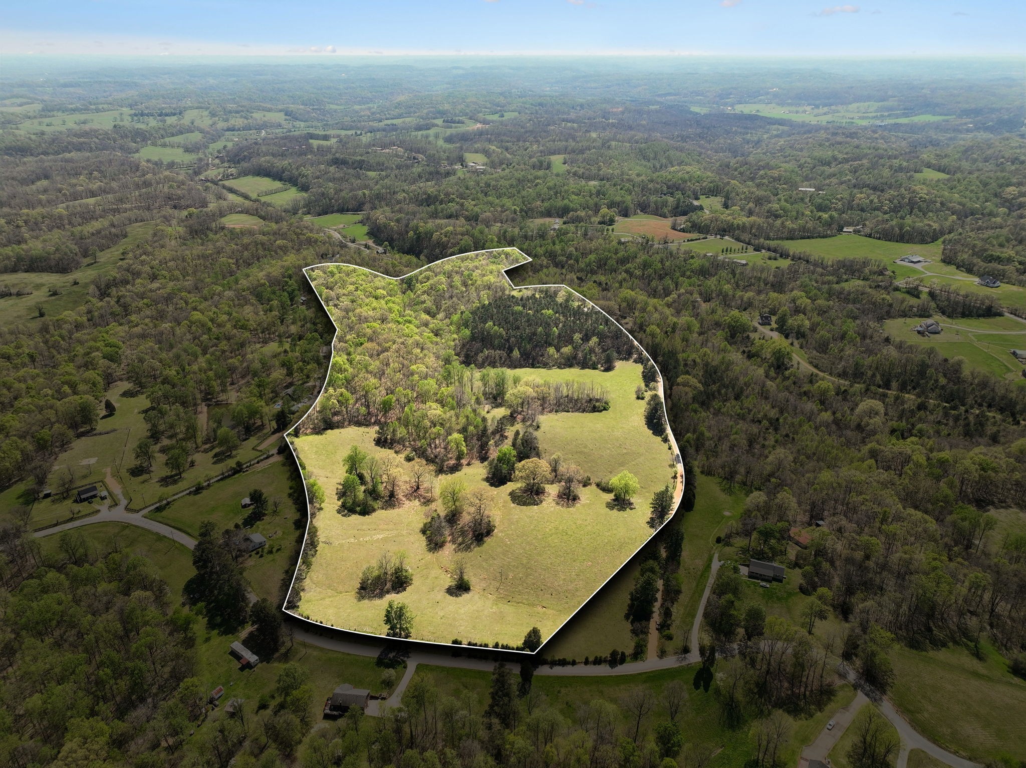 3467 Shouse Road Santa Fe, TN 38482 - Photo 1 of 55 an aerial view of a backyard