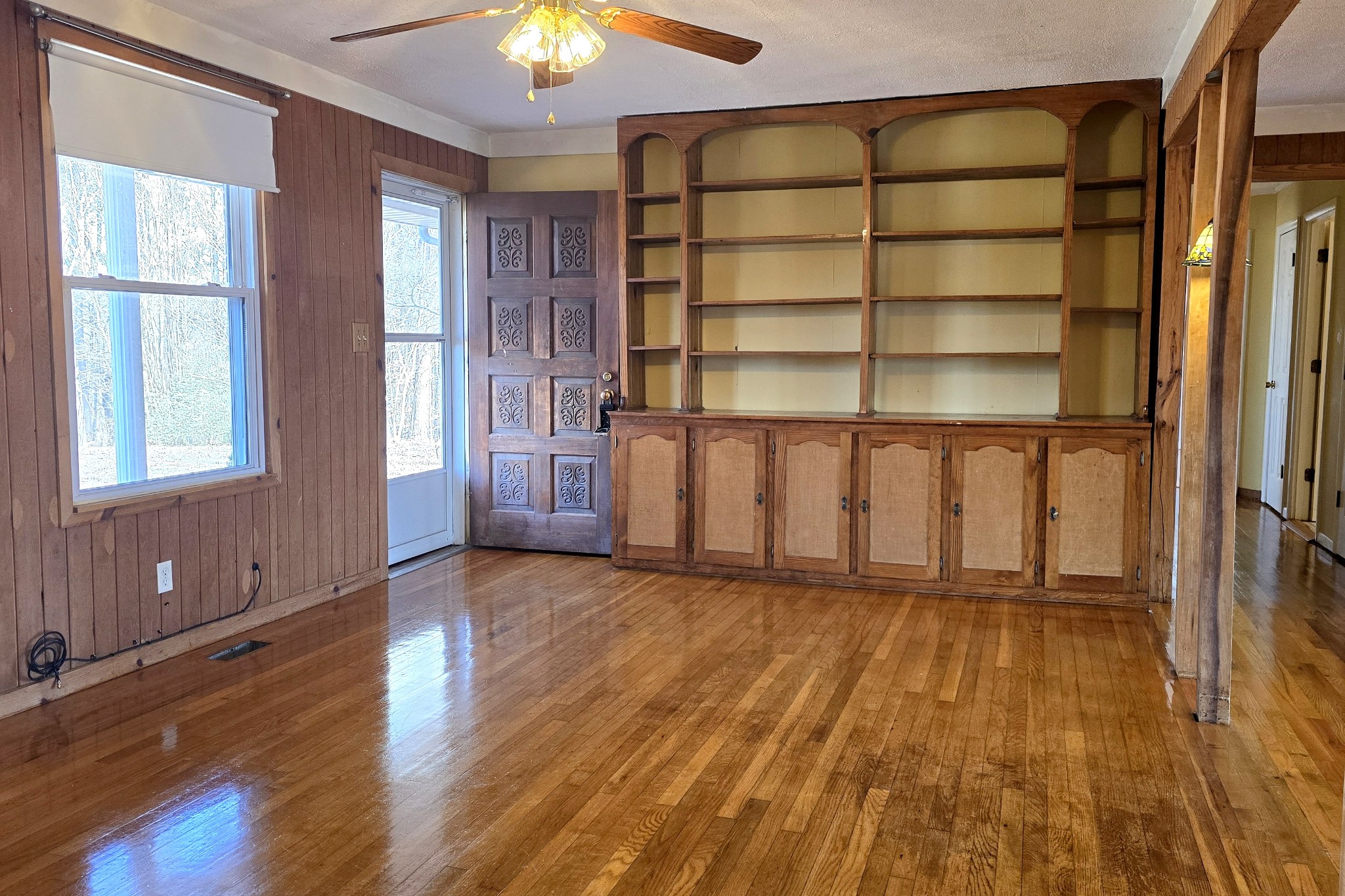 3467 Shouse Road Santa Fe, TN 38482 - Photo 25 of 55 a view of an empty room with a window and wooden floor