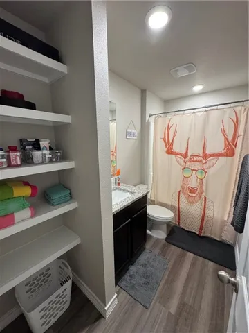 a room with storage and utility