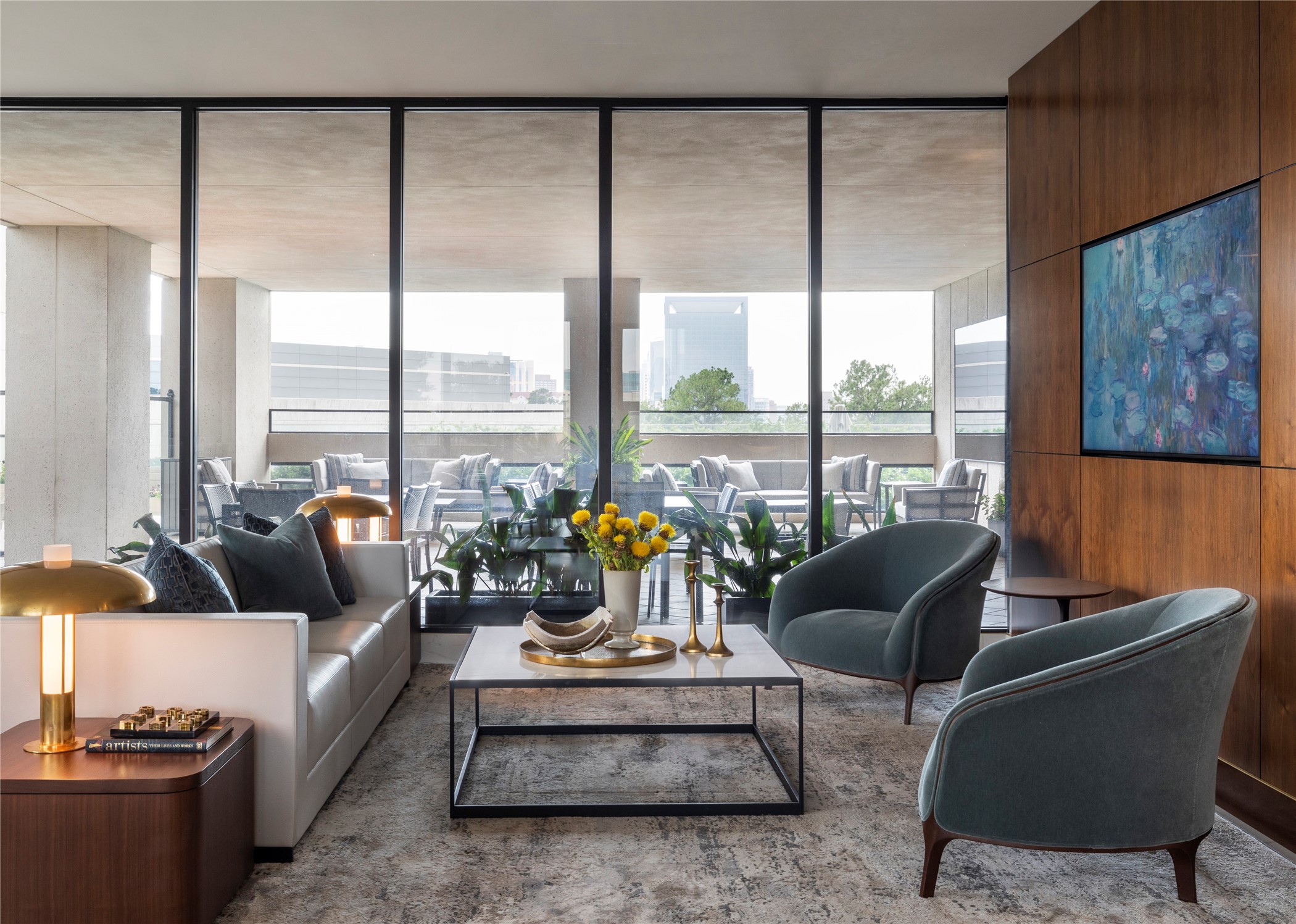 1111 Hermann Drive, Unit 28D Houston, TX 77004 - Photo 35 of 49 a living room with furniture and a large window