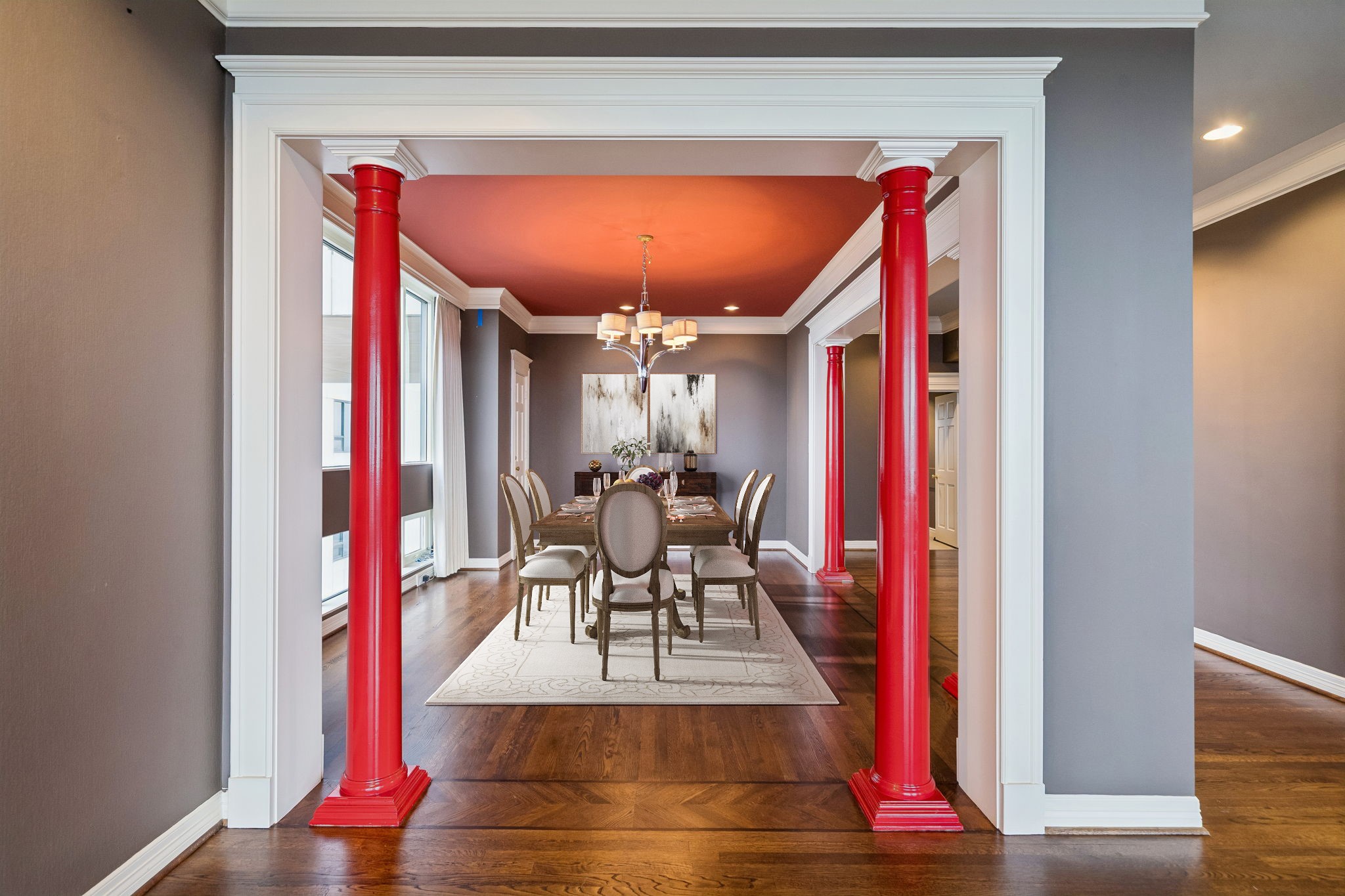 1111 Hermann Drive, Unit 28D Houston, TX 77004 - Photo 10 of 49 a dining room with furniture and wooden floor