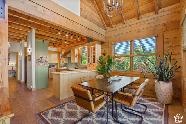 5878 Snowbasin Road Huntsville, UT 84317 - Photo 13 of 90 Vaulted wood-paneled ceilings, natural wood walls, and wood-finish flooring