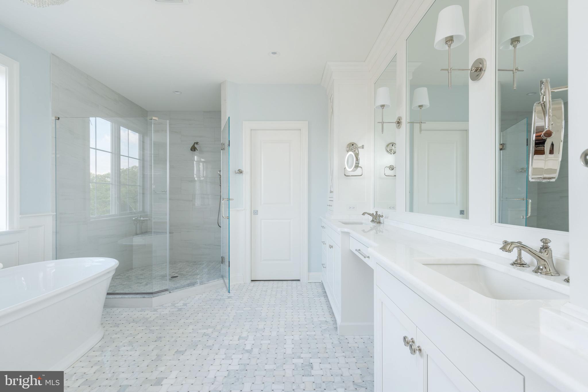 406 Barclay Road Bryn Mawr, PA 19010 - Photo 22 of 26 a bathroom with a sink a toilet and shower