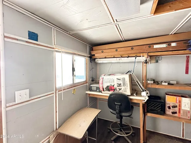a storage room with washer and dryer