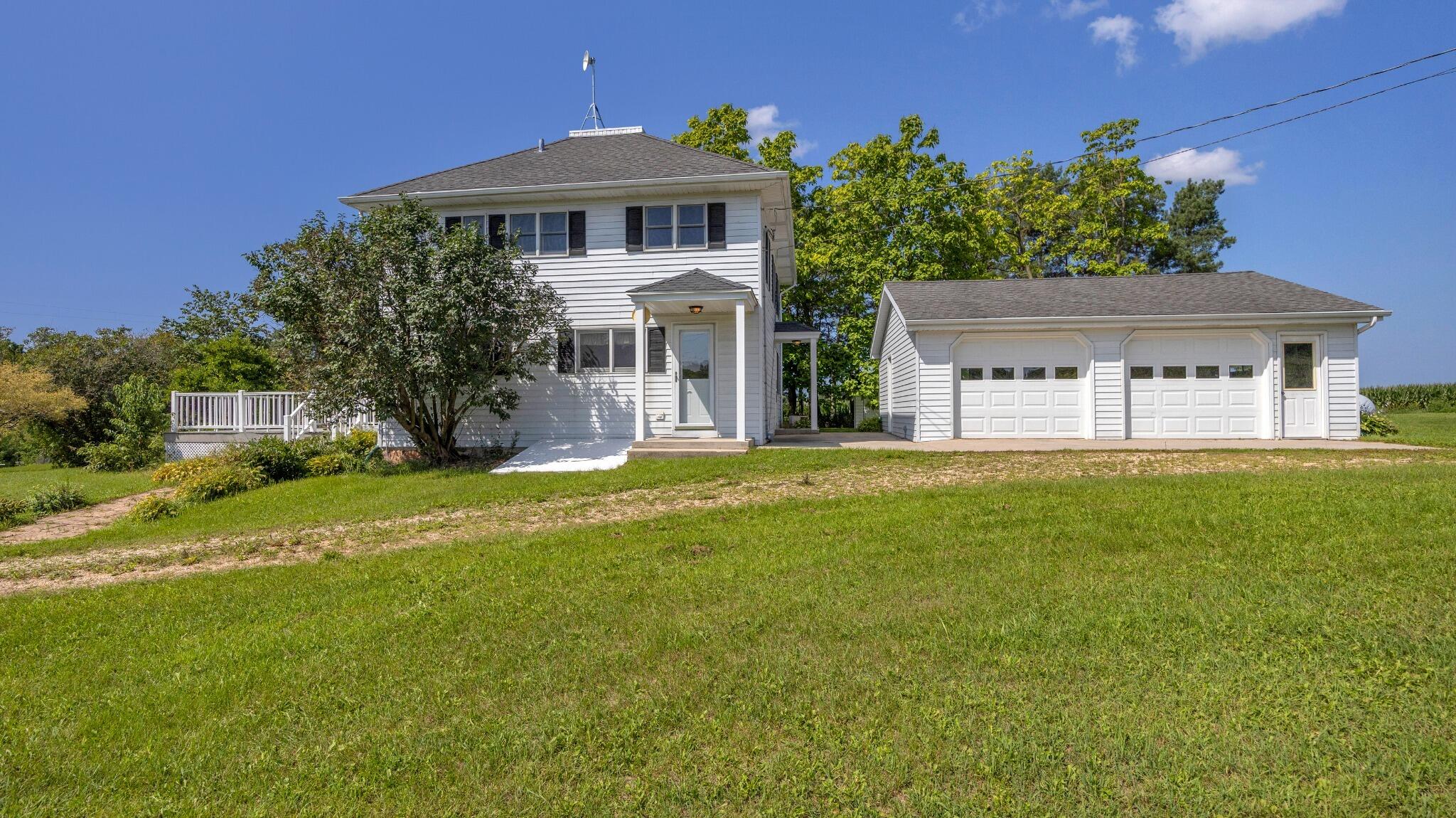W7034 Parnell Road Mitchell, WI 53073 - Photo 1 of 33 Front Exterior with Garage