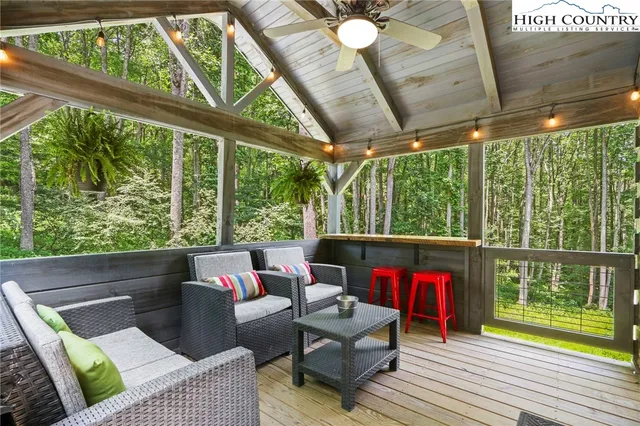 a view of outdoor space with seating