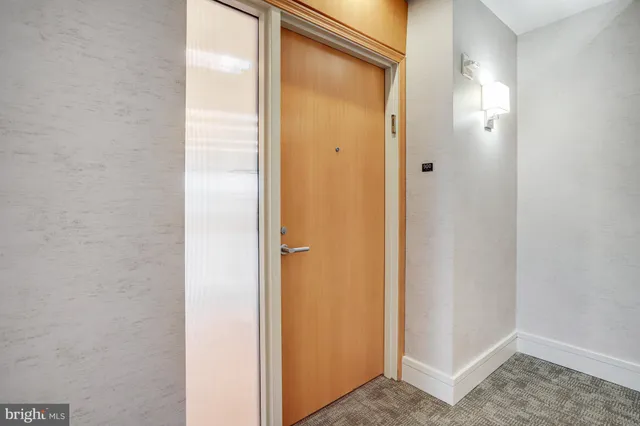 a view of a bathroom from a bathroom