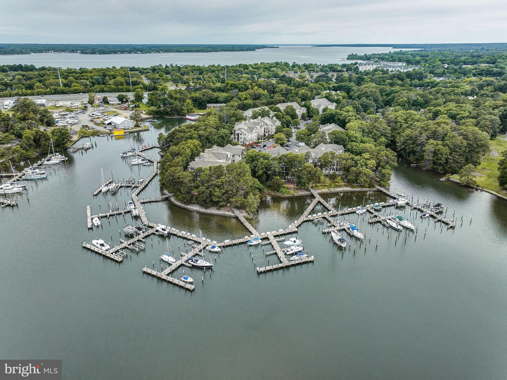 1371 Schooner Loop, Unit 1371 Solomons, MD 20688 - Photo 6 of 38 an aerial view of residential house with outdoor space and lake view