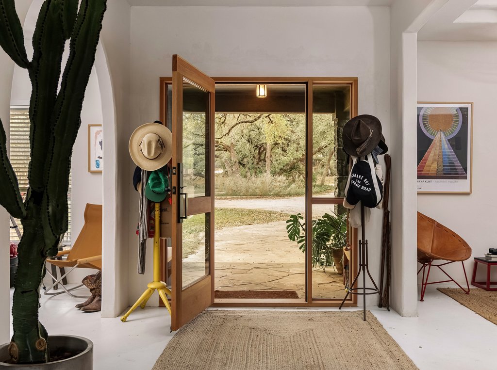 Doorway featuring concrete flooring