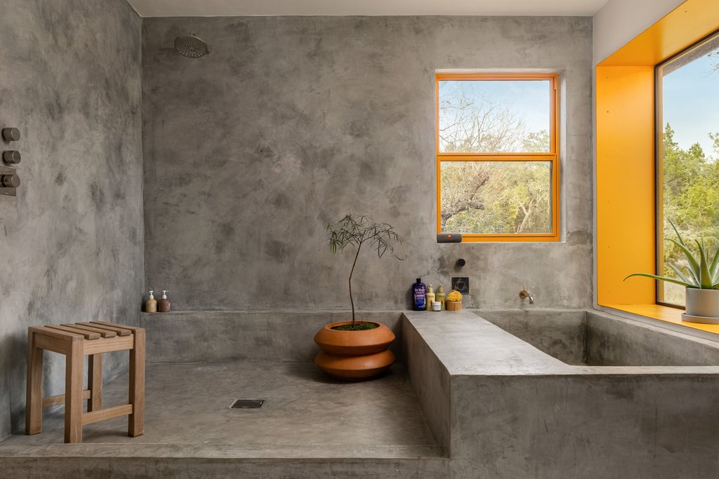 412 Rancho Grande Drive Wimberley, TX 78676 - Photo 16 of 37 Full bath with a tub with marble appearance