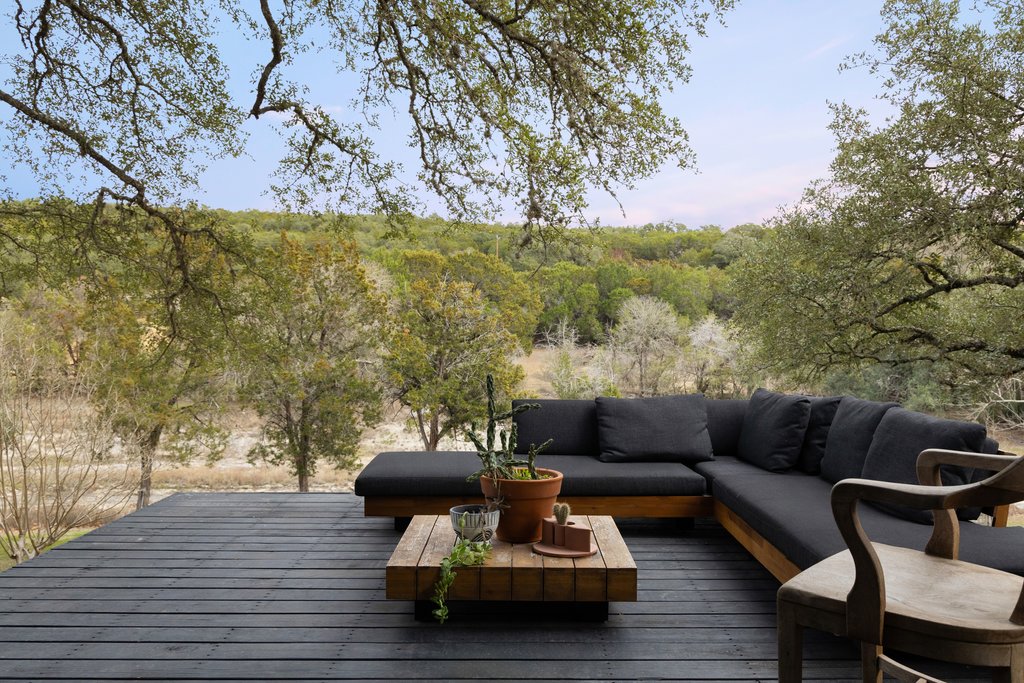 412 Rancho Grande Drive Wimberley, TX 78676 - Photo 30 of 37 Wooden deck featuring an outdoor living space